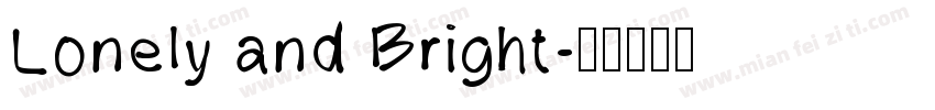 Lonely and Bright字体转换